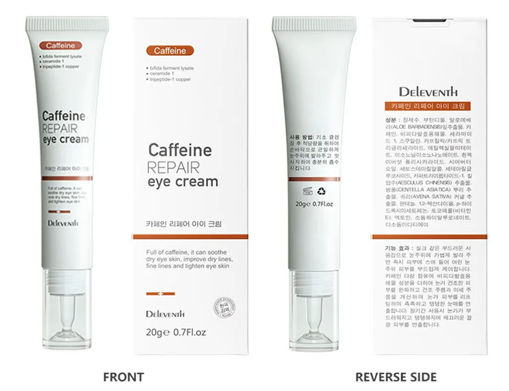 DElevinth Caffeine REPAIR Eye Cream Peptide Repair and Remove Bags, Black Circles and Firming