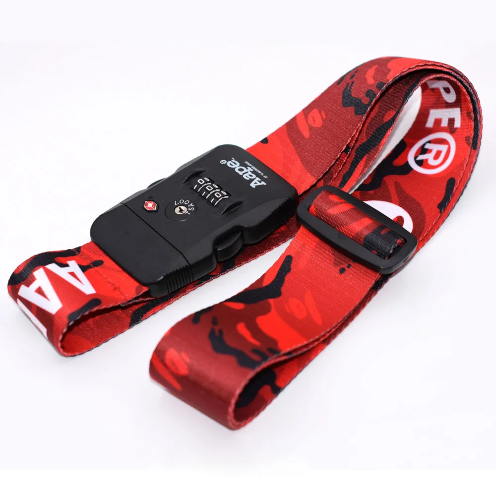PP Luggage Belt 3 Digit Combination Luggage Strap with TSA Lock Travel EssentialsTravel Luggage Straps Suitcase Belts Adjustable 3