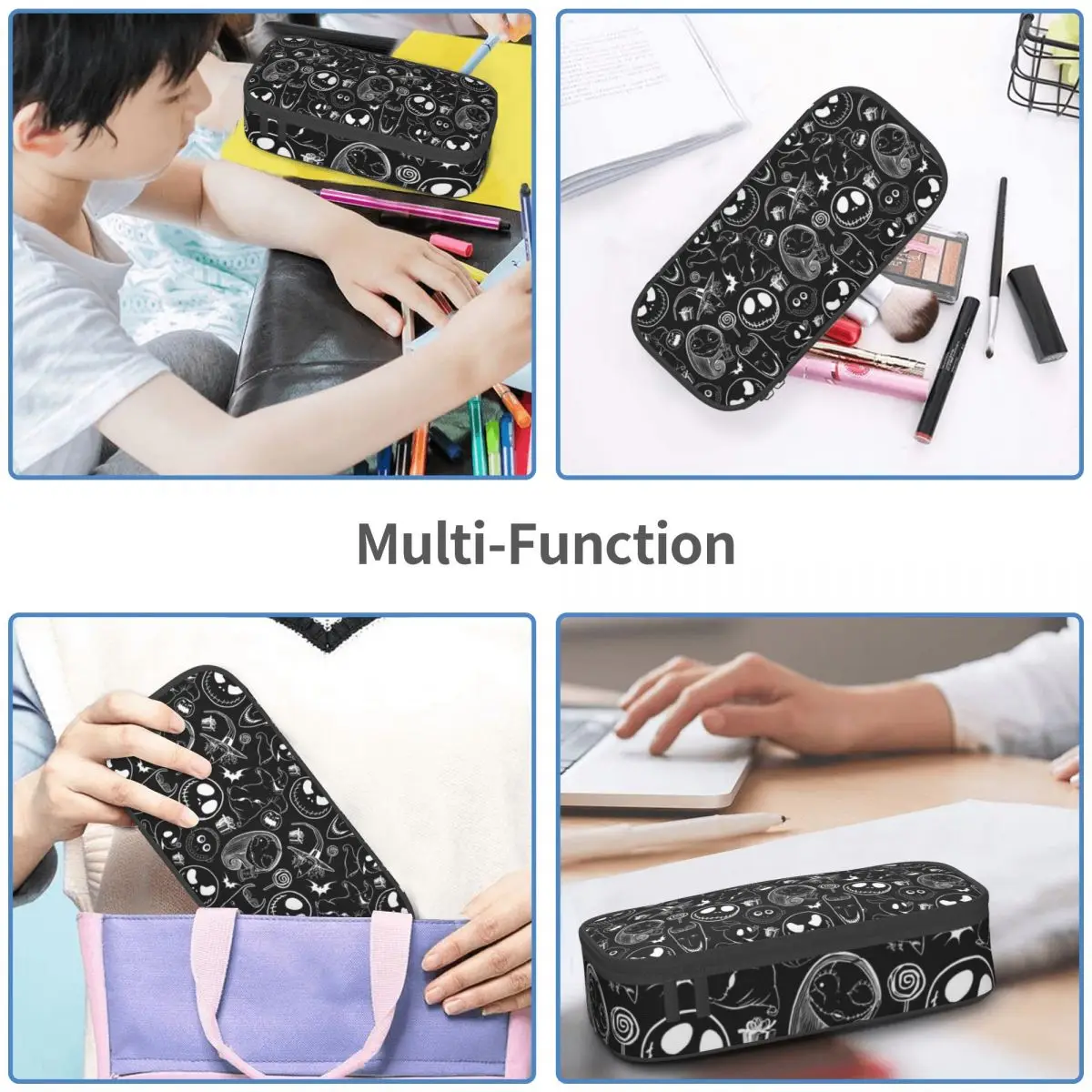 Nightmare-Before-Christmas Pencil Cases Large Capacity Pen Bags Pen Box Pencil Pouch For Boys Girls Students Stationery School