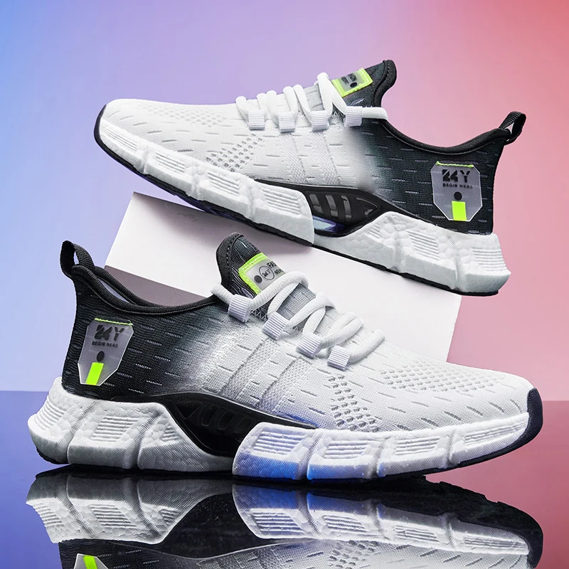 

Fashion Men Casual Sneakers Outdoor Running Sport Shoes Breathable Tennis Trainers Light Soft Walking Jogging Shoes Size 37-44