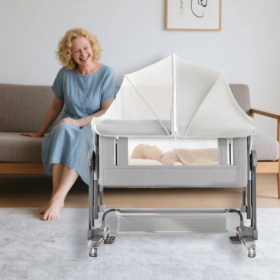 Portable Bassinet Bedside Sleeper Sunshade Mosquito Net