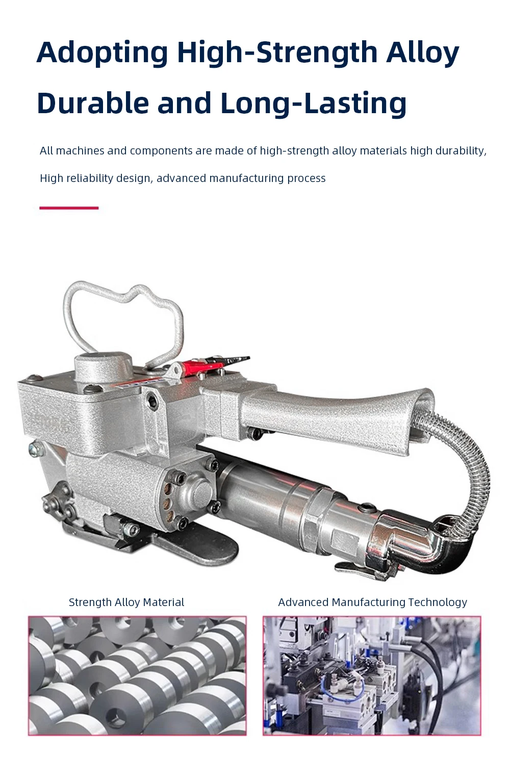 Pneumatic Baler Handheld Pneumatic Baler PET Plastic Steel Strap Hot Melt Strapp