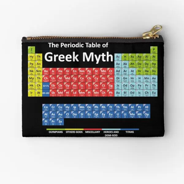 

Periodic Table Of Greek Mythology Zipper Pouches Coin Wallet Key Pure Men Storage Small Money Pocket Packaging Cosmetic Women