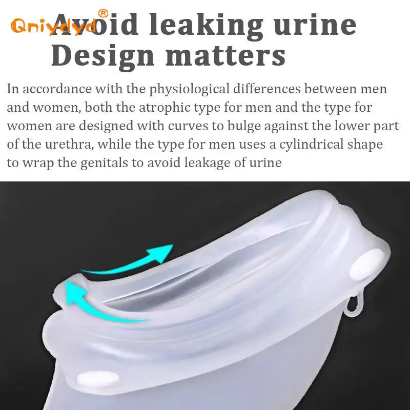 Silicone Urine Collector Urinal Incontinence Leak-Proof Urinal Pot Urinary Catheter Drainage Bag Removable Cleaning urine collection bag