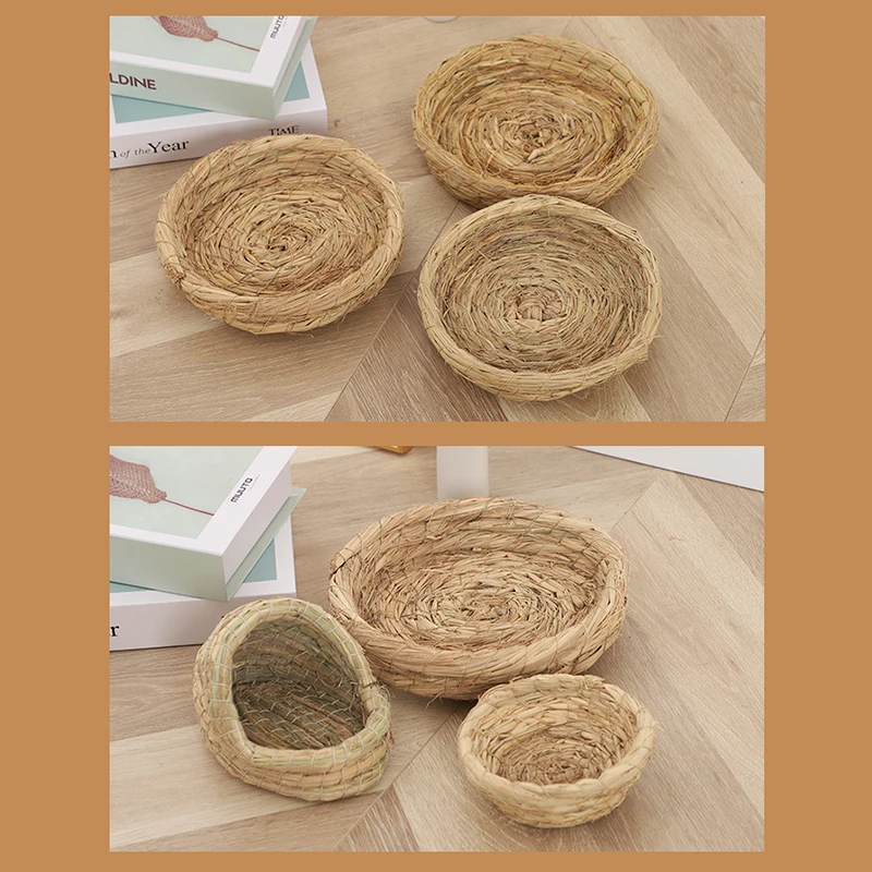 Hand Woven Tiger Skin Parrot Peony Nest Rutin Chicken Nest Egg Laying Warm Preservation Breeding Grass Woven Bird bird nest