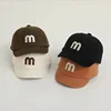 2025 model Letter Embroidered Baby Cap Summer Toddler Boys Girls Cotton Baseball Caps Solid Color Kids Adjustable Peaked Hat 3