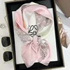 1pcs Cashew Flower Rose Pattern Silk Scarf Women's Simulated Silk Fresh and Elegant Versatile Fashion Decorative Square Scarf 1