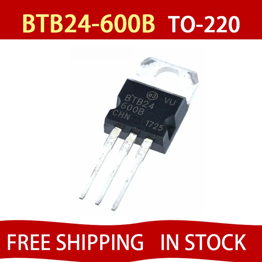 

10PCS BTB24-600B BTB24-600 BTB24 TO220 800 v25a new high- two-way control chip Free Shipping