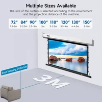 84 inch 4k motorized projector screen 16:9 DLP nano soft white screen 3D desktop tension screen projector - Image 3
