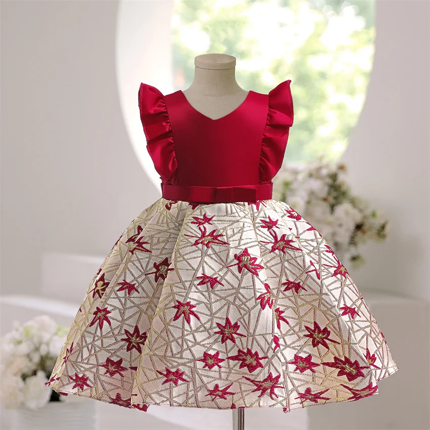 Stylish Fancy Cotton Blend Dresses For Kids Girls - 5-6 Years