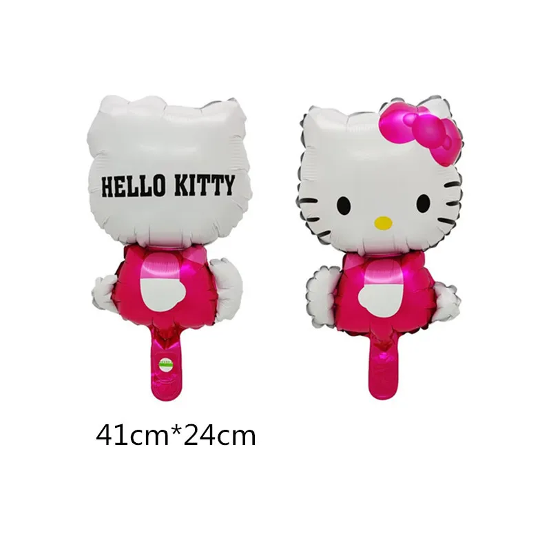 Mini globo de dibujos animados Kawaii Hello Kitty, globo de modelado de personajes de anime de Sanrio, globo decorativo para fiesta de feliz cumpleaños para niños