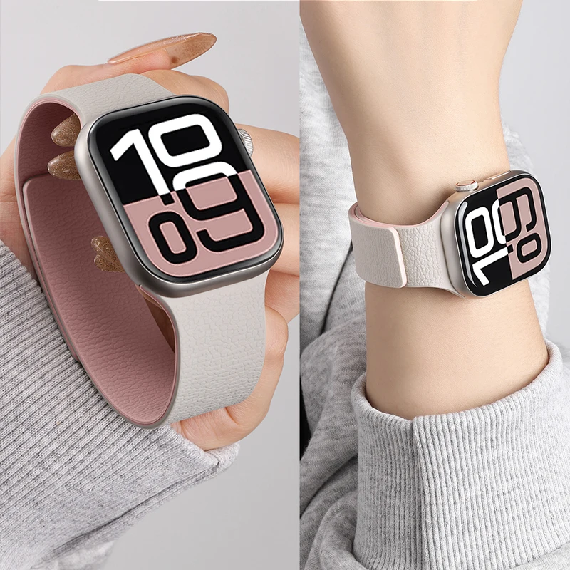 2025 Neues Silikon-Magnetarmband für Apple Watch Ultra2-3 49 mm 45/42/46/40/41 mm Sportarmband Serie 11 10 9 8 7 6 5 4 SE Band