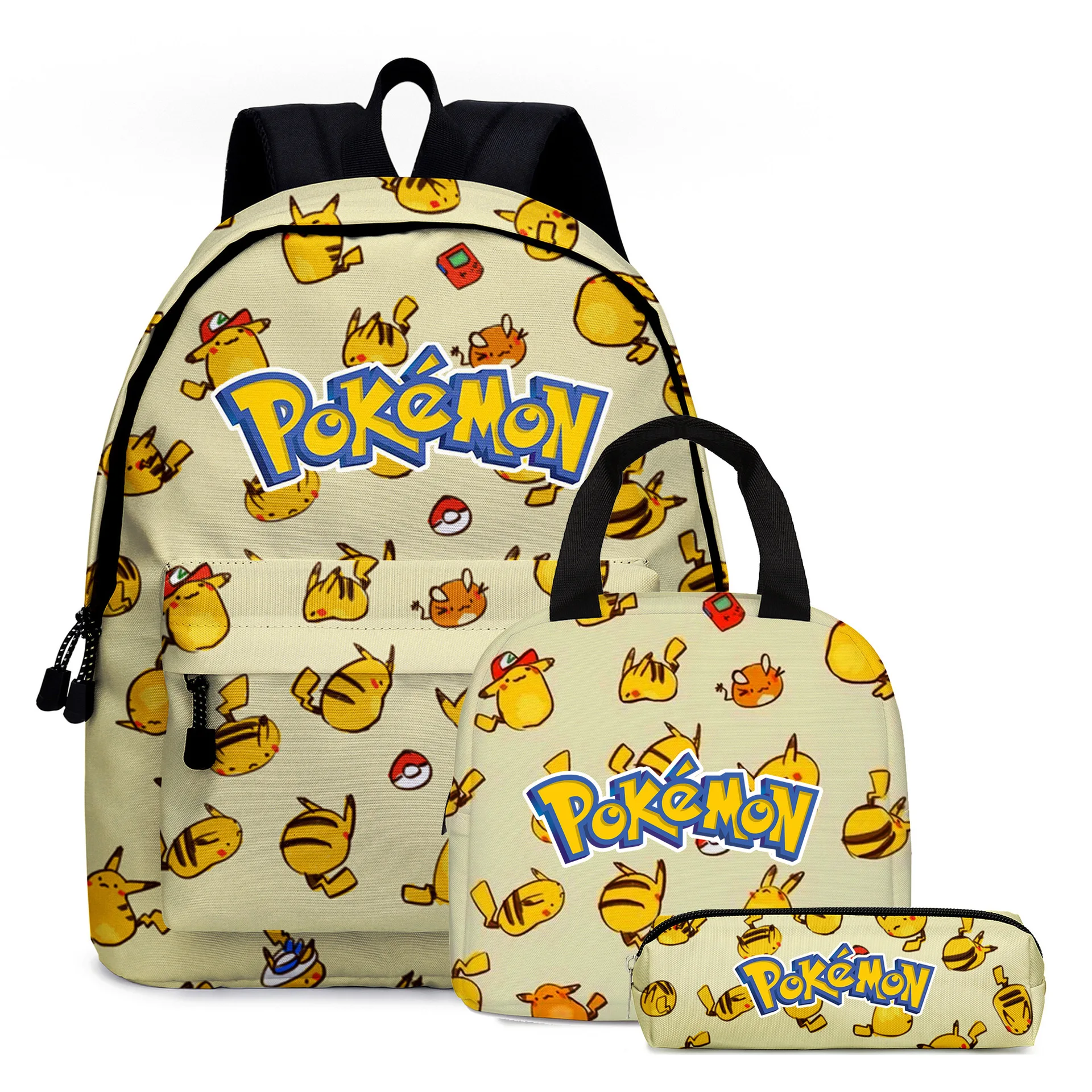 Mochila De Pikachu con estuche lápices para niños, morral escolar de dibujos animados de Pokemon Go, bolsa de viaje, regalos de navidad| | - AliExpress