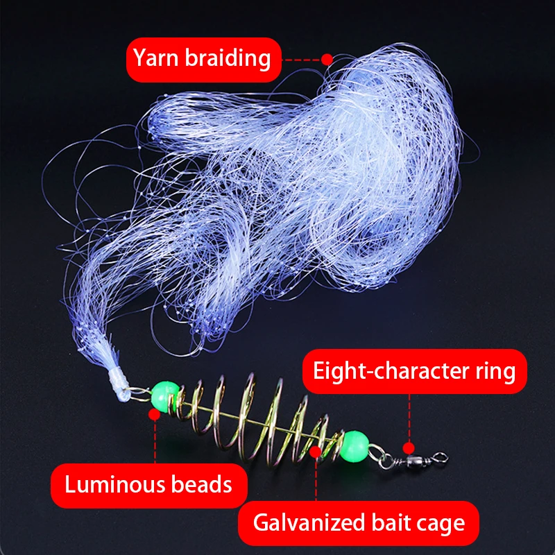 Luminous Bead Fishing Net Trap with Copper Design - Shoal Cast & Gill Feeder Netting