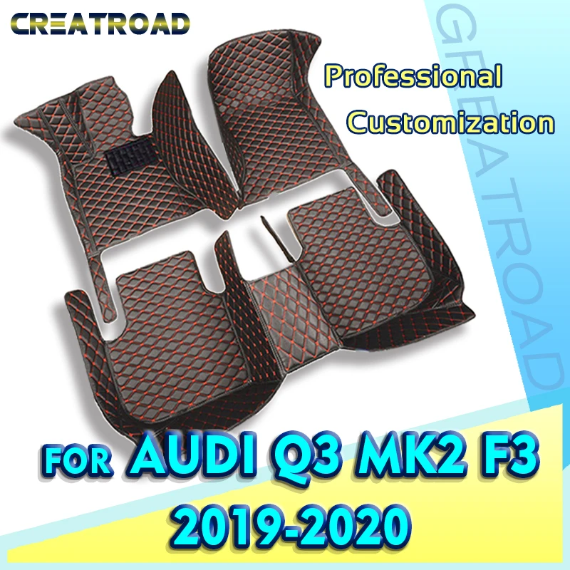Car Floor Mats For Audi Q3 MK2 F3 2019 2020 Custom Auto Foot Pads Automobile Carpet Cover