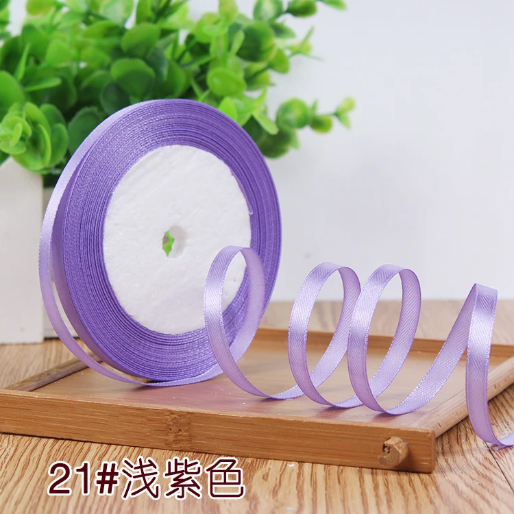 thumbnail image 1 of Cintas de encaje de 25 yardas de largo y 6 mm de ancho, cinta de satén decorativa barata de 22 metros para manualidades de costura, decoración de bodas y fiestas, 1 of 5