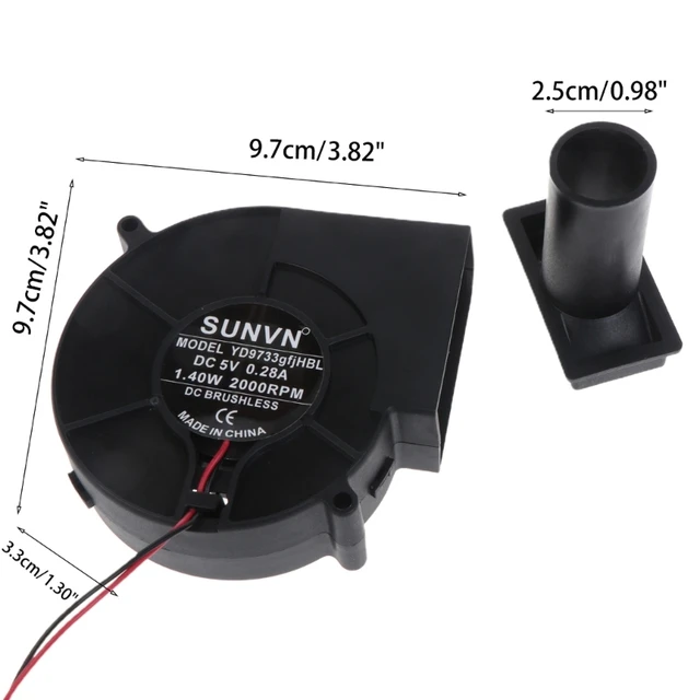 Bbq Ventilátor 9733 Air Blower 97X97X33Mm 5V 12V 24V 3600R Faszén Indító W T G5Ab -Hoz - Image 6