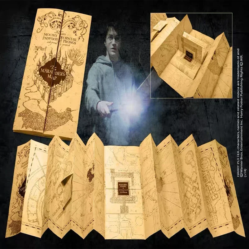 Harry Wizard Boy Potter Hogwarts School Ticket Marauders Map Potter Brown Paper Treasure Map Decorazione Regalo Di Festa