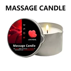 Aromatherapy Massage Candle - Luxurious Scented Oil Infusion with Easy Pour Spout (Rose)