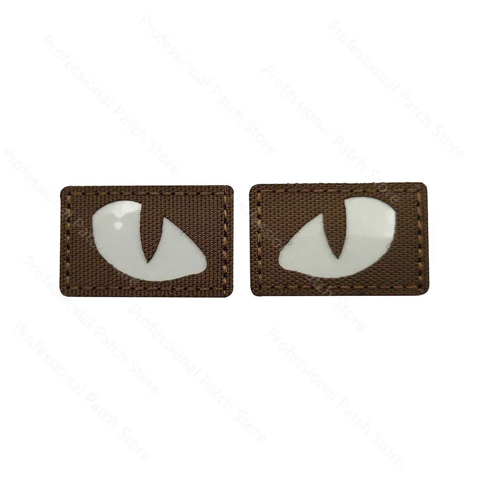 Lot De 3 écussons œil De Chat Réfléchissants Tactiques - Patchs Morale Pour Vêtements, Sac, Casque | Décoration Militaire, Sécurité Nocturne - 6