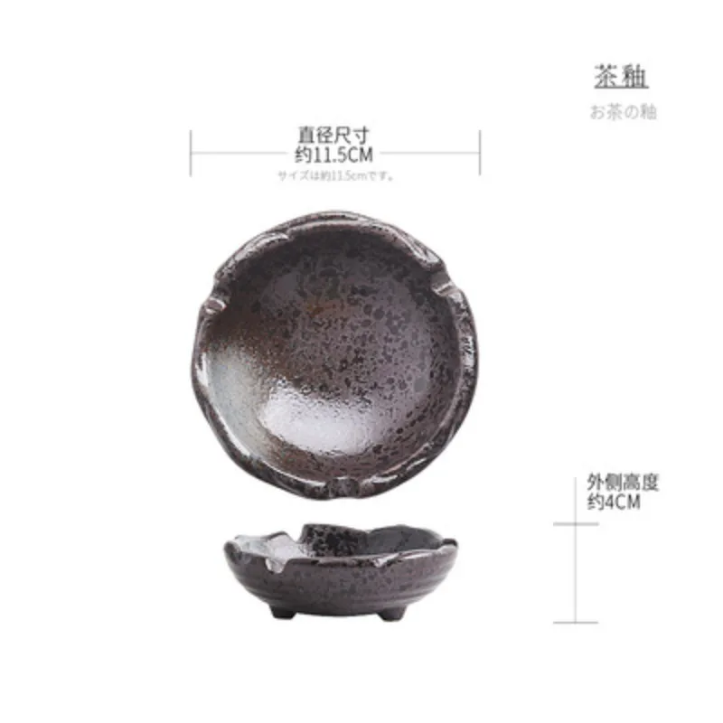 Japanese Ceramic Ashtray Anti-fly Ash Creative Simplicity Home Retro Ashtray Easy To Clean Hotel Supplies Home Decoration