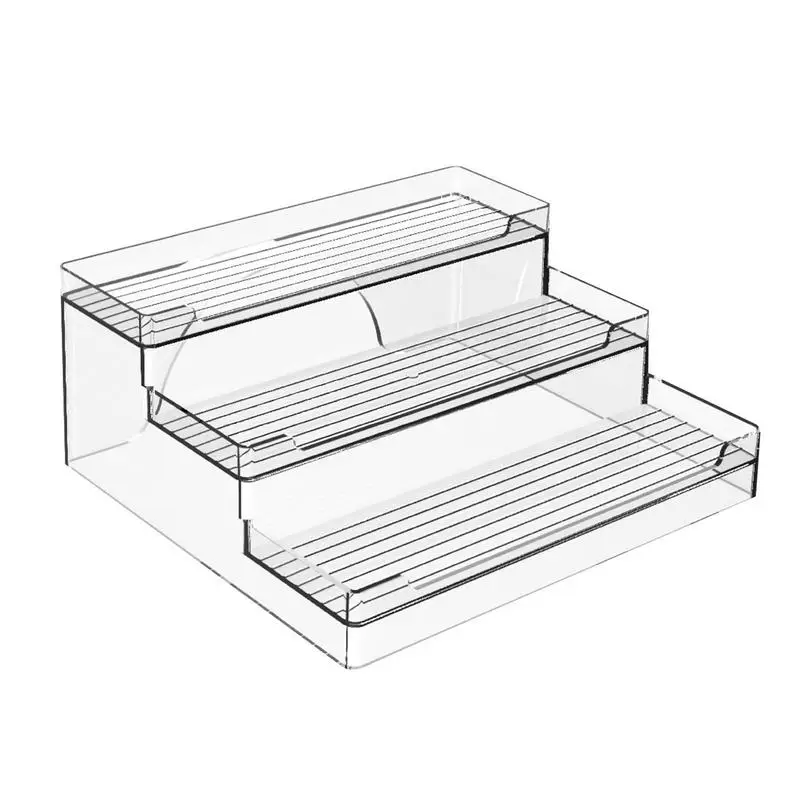 

Clear Display Stand Clear Stands For Display 3 Tier Spice Rack Multilayer Design Ideal For Shopping Mall Supermarket Exhibition