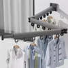 Retractable Clothes Hanger,Aluminum Alloy Folding Drying Rack, Wall-mounted Collapsible Drying Rack, Space Saver Clothes dryer 1