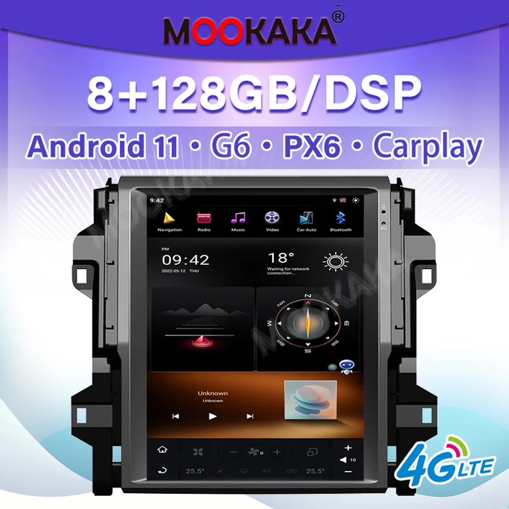 

128GB Android 11 For Toyota Fortuner 2016-2020 G6 PX6 Car Stereo Radio Multimedia Player GPS Navigation Auto Audio Head Unit DSP