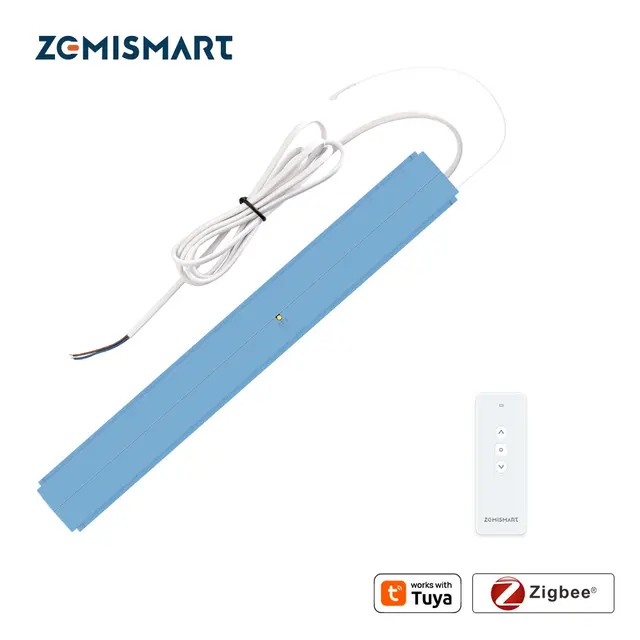 Zemismart Zigbee ไฟฟ้ามอเตอร์ตาบอดทํางานร่วมกับ Tuya App สําหรับอลูมิเนียมโรมัน Shade Honeycomb ผ้าม่าน Alexa Google Home Voice 1