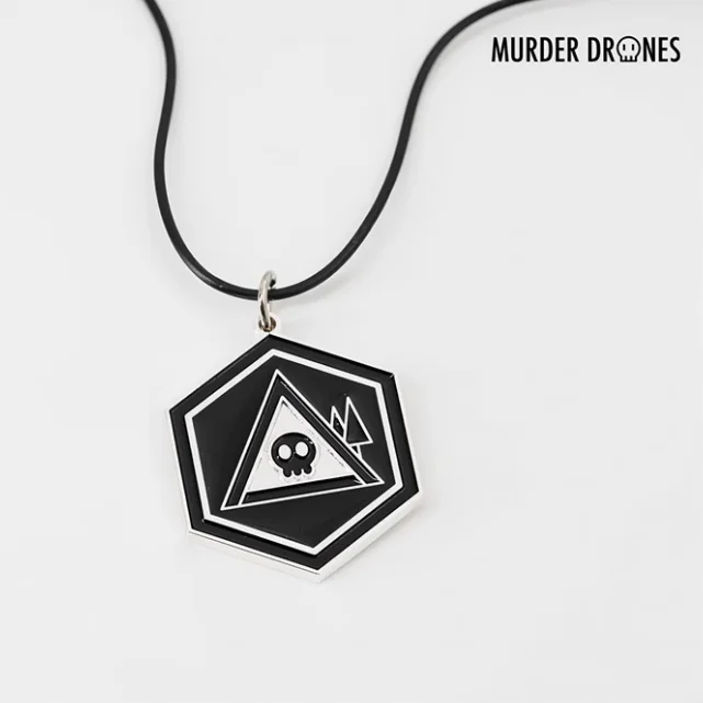 Murder Drones Logo Necklace for Women Black Pendant Necklaces
