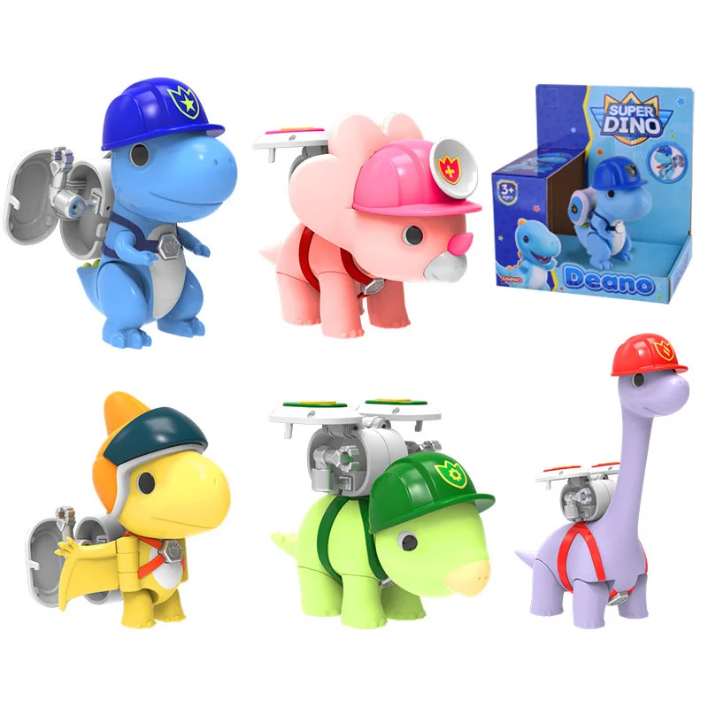 Mini Super Dino ABS Deformation Dinosaur Toys Action Figures SuperDino Dean/Cera/Ben Rescue Toy for Children Gift