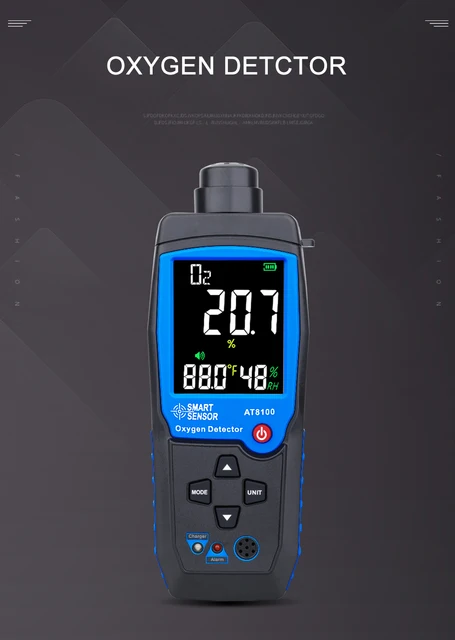 Rilevatore Di Ossigeno Portatile AR8100 - Misuratore Qualità Aria Con Allarme Sonoro E Luminoso - Foto 10