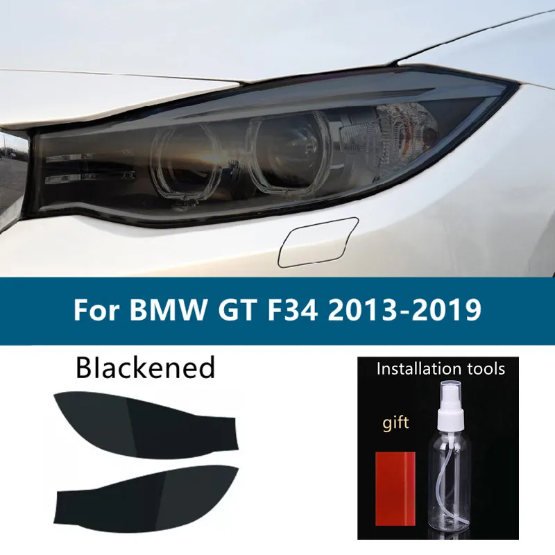 2 X For BMW 3 Series G20 G21 F30 F31 F34 Car Headlight Tint Black Protective Film Protection Transparent TPU Sticker Accessories
