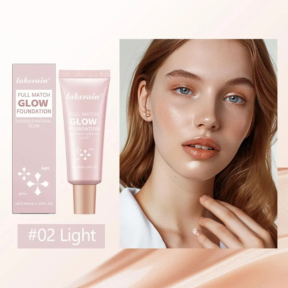 Lakerain Glow Foundation Liquid Long Lasting Natural Cosmetic Waterproof Moisturizing And Concealer Cream Transparent Light F2d5