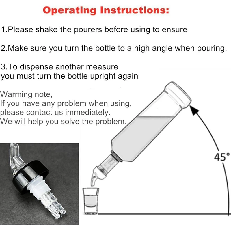 

40 Pcs 1Oz Automatic Measured Bottle Pourer - Spirit Measure Pourer Drinks Wine Cocktail Dispenser Home Bar Tools