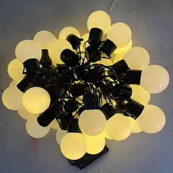 Solar - Powered Waterproof LED String Lights - 1PC 5m10LEDs (Warm White)