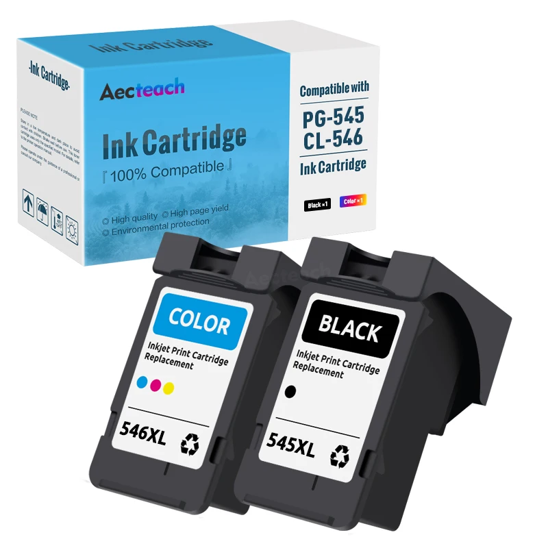 Aecteach Pg545 Cl546 Cartuccia Di Inchiostro Per Canon Pg 545Xl Cl 546 Pixma Mg3050 Mg3051 Mg3052 Mg3053 Mx490 Mx494 Mx495 Stampante