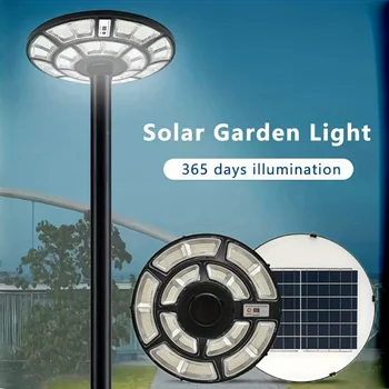 Lampada da giardino solare UFO sensore di movimento cintura impermeabile esterno e telecomando lampione solare lampada di sicurezza per parcheggio 1