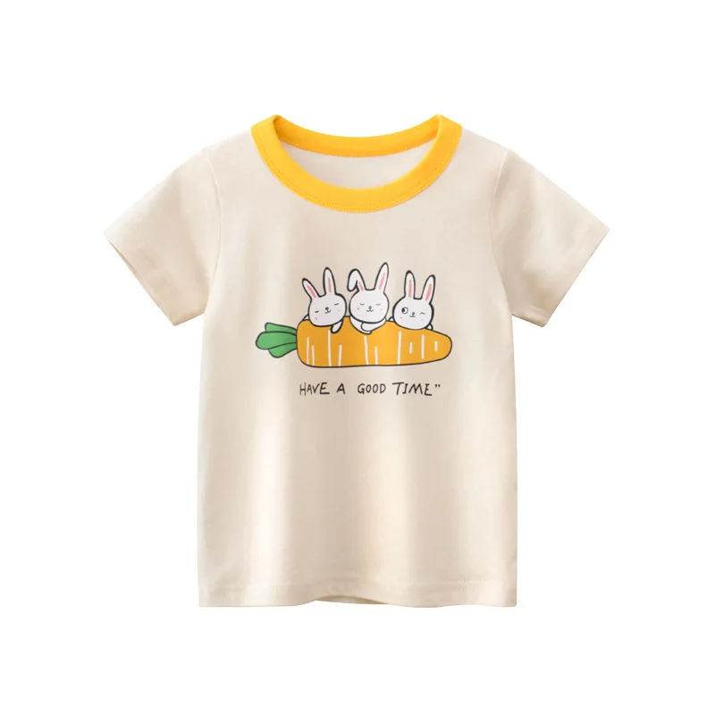 t shirt the child 2022 Summer Children Short Sleeve T-shirts For Girl Printed Bear Baby Girl Top 2-8 Years Baby Girl T Shirts Toddler Girl Clothes t-shirt child girl