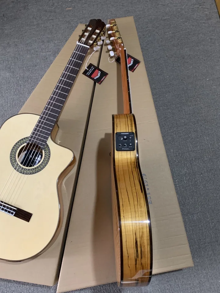 HAMCO GUITAR SHOP返金用(修正) Handmade Electric Flamenco Guitar with Solid Spruce and Rotten