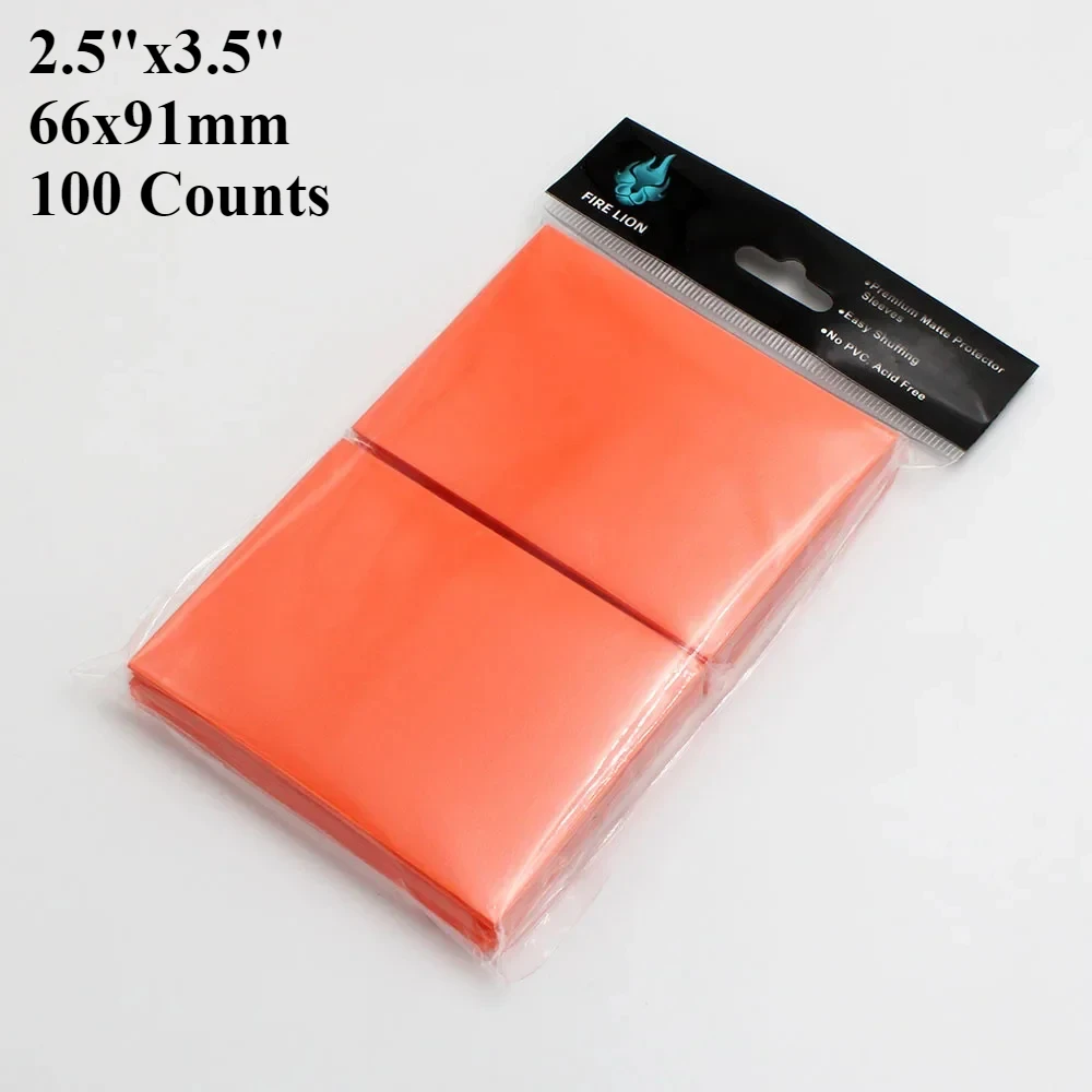 100 PCS Matte Colorful Card Sleeves for Trading Cards and Board Games