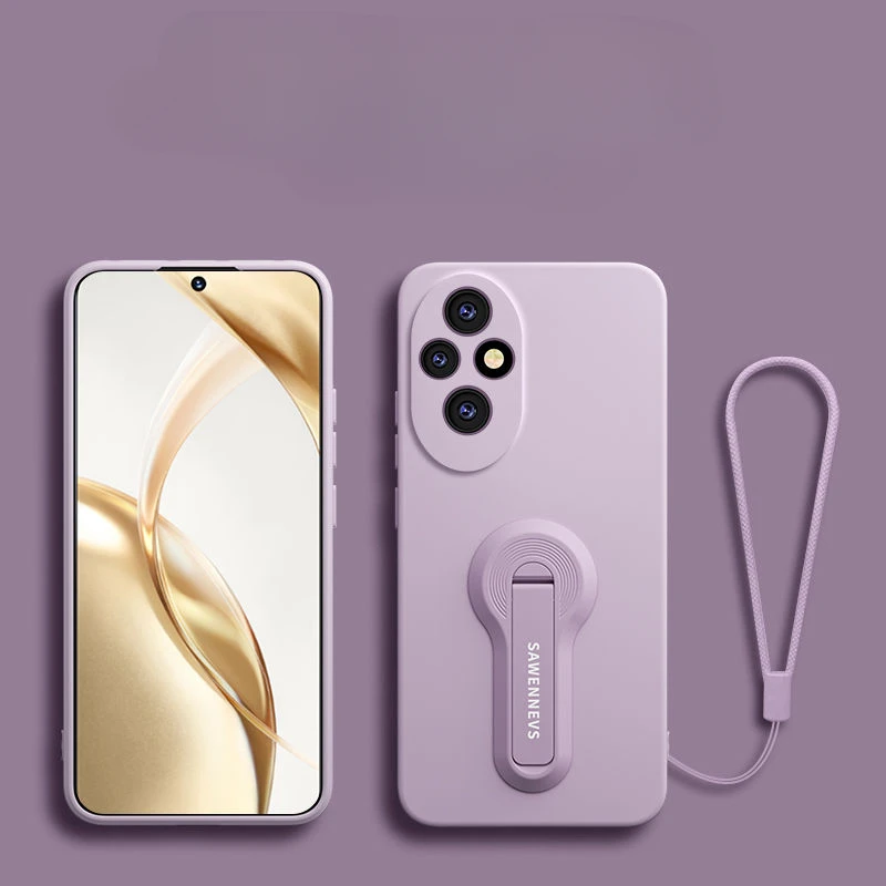 Невидимый чехол-подставка для Huawei Honor 200 Pro, мягкий чехол из жидкого силикона для Honor200 200 Pro, задняя крышка, чехол