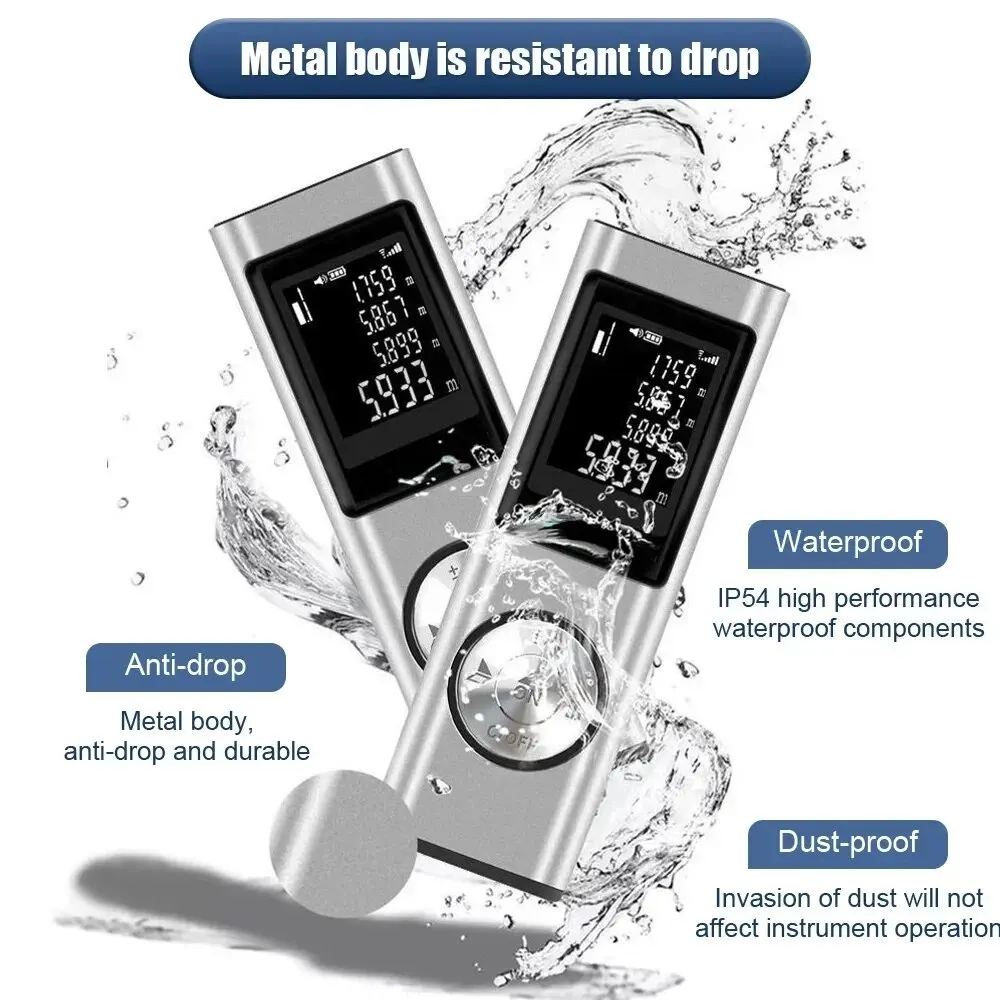 Laser Rangefinder Mini Laser Tape Measure Digital Distance Meter Angle Measure Portable Construction Tool