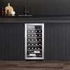 Inch Compressor Wine Cooler, 28 Bottle Wine Refrigerator with Stainless Steel Tempered Glass Door for Red, White or Champagne 6