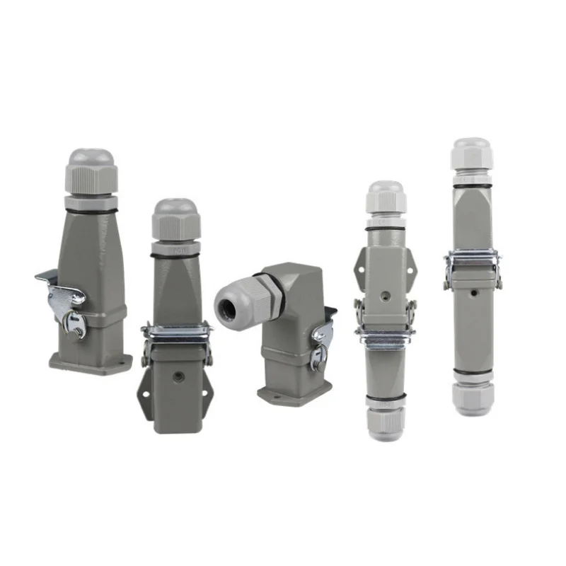 Heavy Duty Waterproof Rectangular Aviation Plug Socket - Heavy Load Connector, 10A, Male