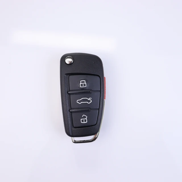 สำหรับ Audi  3 4 ปุ่ม  ตัวเรือนกุญแจรีโมทรถยนต์ TT A2 A8 A6 A6L A4S5 C5 C6 B6 A4L A5 Q5 S RS Q7 B7 Q3 A3  กล่องใส่กุญแจ 6
