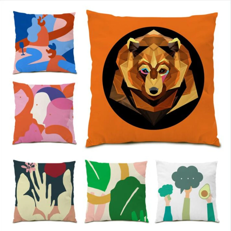 

Cushion Cover 45x45 Velvet Throw Pillow Covers Simple Decoration Home Stripes Plaids Geometric Living Room Decoration Bed E0164
