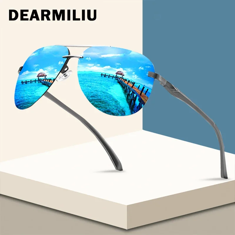 DEARMILIU 2024 합금 프레임 클래식 드라이버 선글라스, 편광 코팅 미러 안경, 항공 선글라스, 여성용 A143