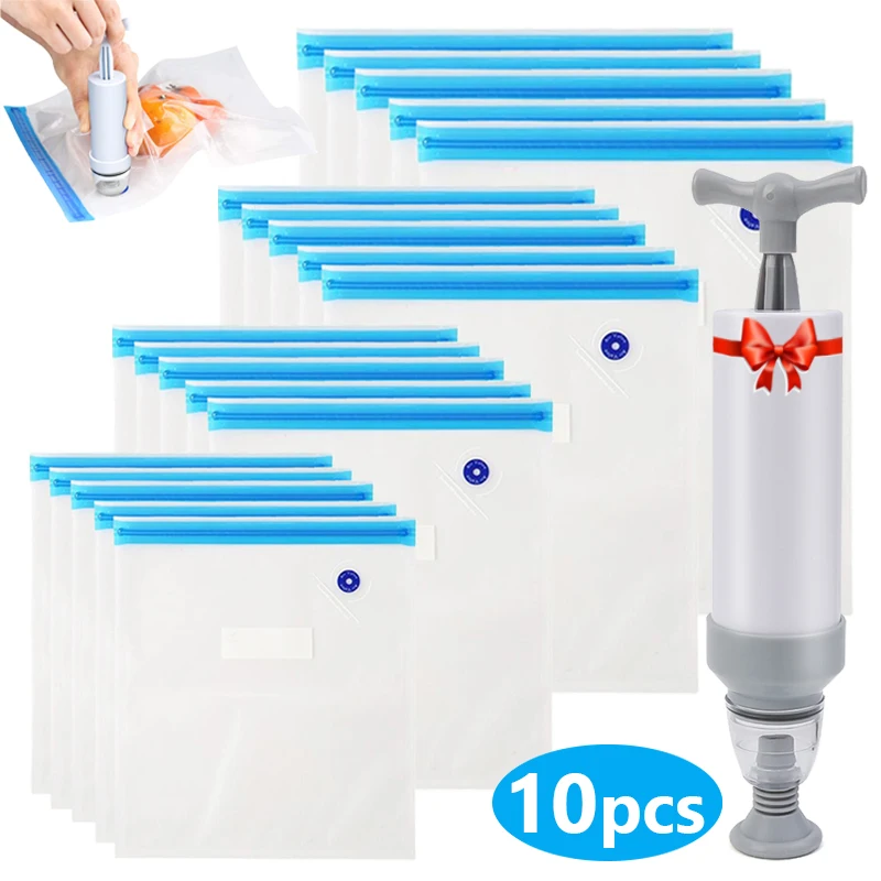 Sous Vide Reusable Vacuum Bags  Vacuum Food Bags Pump Reusable - Portable  Vacuum - Aliexpress