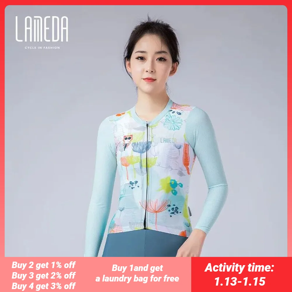 

Женская велосипедная Джерси Lameda, одежда для велоспорта, куртка с длинными рукавами, женская профессиональная одежда для велоспорта для женщин